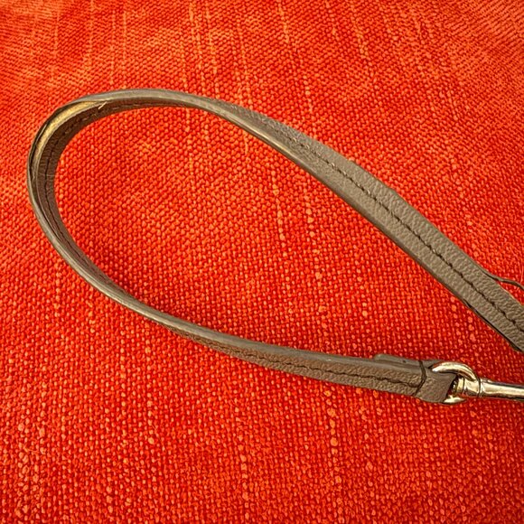 Coach Grey Leather Star-Print Wristlet – Silver Accents - Picture 12 of 13